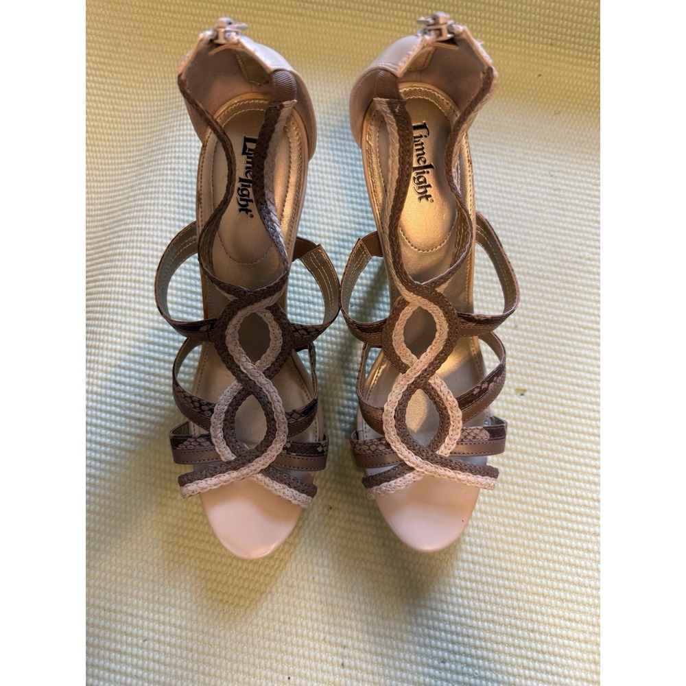 Limelight 4.5 Inch Brown & Tan Heels Women Size 10 Party Formal